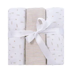 Kit 3 Cueiros Flanelados Flechas - Bege