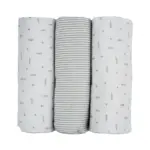 Kit 3 Cueiros Flanelados Flechas - Cinza
