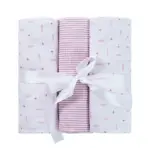 Kit 3 Cueiros Flanelados Flechas- Rosa