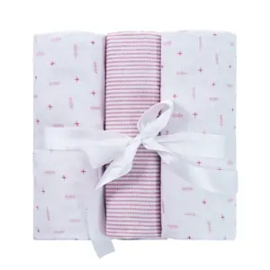 Kit 3 Cueiros Flanelados Flechas- Rosa