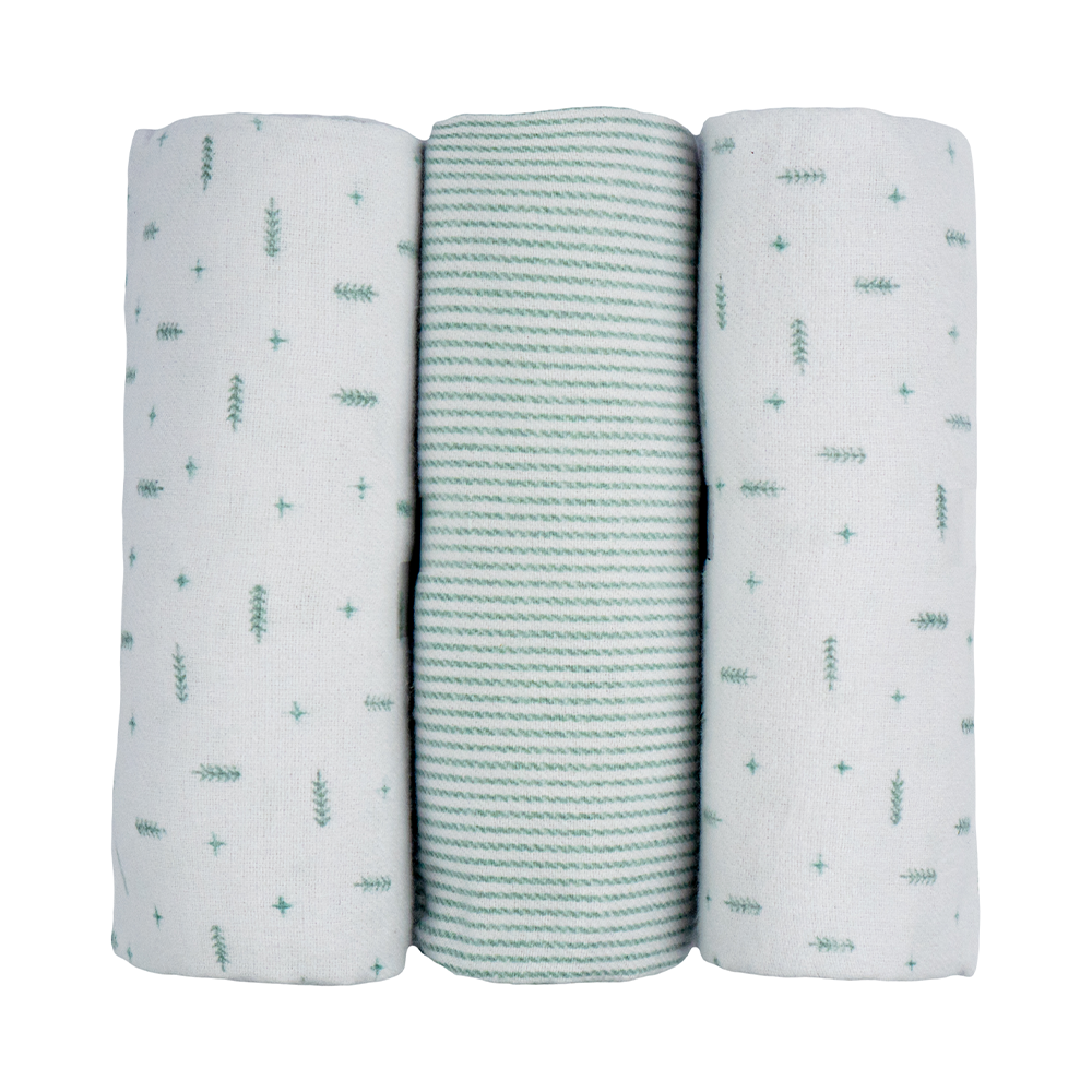 Kit 3 Cueiros Flanelados Flechas - Verde Kit 3 Cueiros Flanelados Flechas - Verde