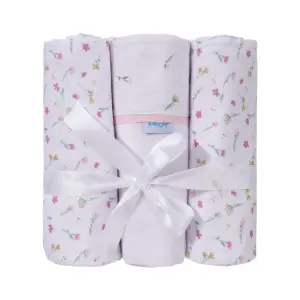 Kit 3 Cueiros Flanelados Fábula - Floral