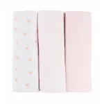 Kit 3 Cueiros Flanelados Ninho - Rosa