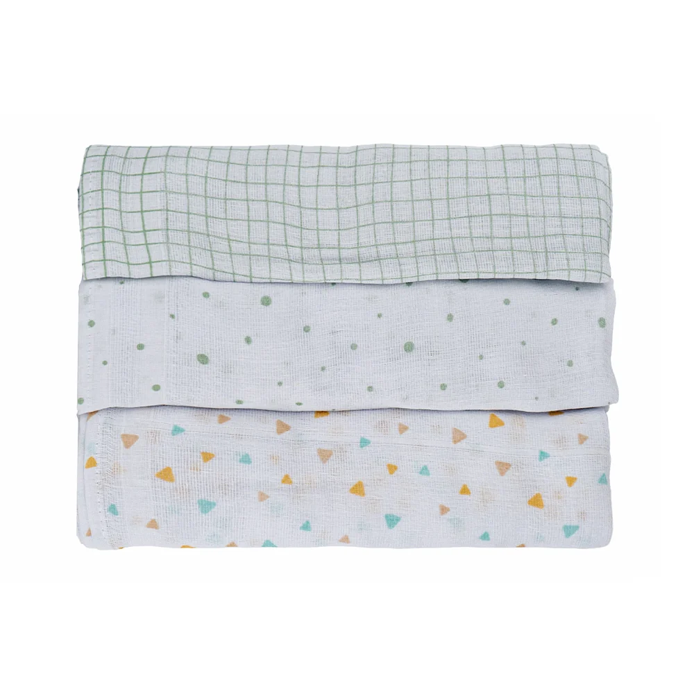 Kit 3 Toalhas Fralda Ninho - Verde Kit 3 Toalhas Fralda Ninho - Verde