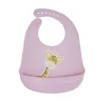 Babador de Silicone com Bolso - Girafa