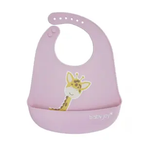 Babador de Silicone com Bolso - Girafa
