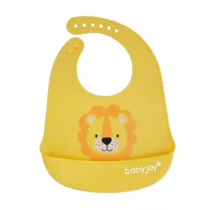 Babador de Silicone com Bolso - Leão