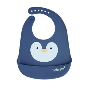 Babador de Silicone com Bolso - Pinguim