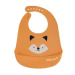 Babador de Silicone com Bolso - Raposa