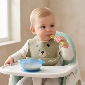 Babador de Silicone com Bolso - Urso